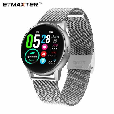 China New Touch Screen Smart Watch ETMAXTER Steel Strap DT88 Sports Waterproof Wristwatches For Android BT Women Men Smartwatch for sale