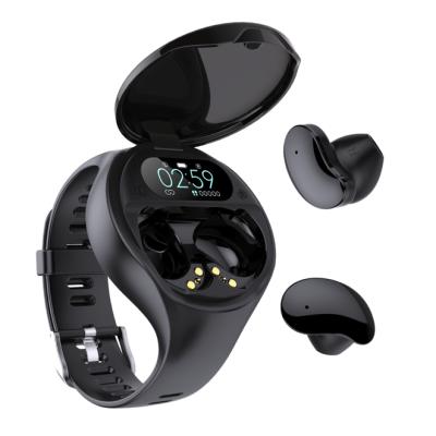 China Touch Screen Newly Arrival Headset BT Wireless Earphone Two In One Sports Smart Watch TWS Earbud For Adult W01 Band 1.54inch Sports Smartwatch for sale