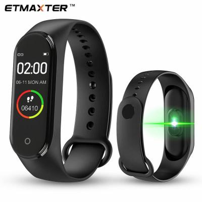 China ETMAXTER Touch Screen Wristband M4 Heart Rate Multifunction Fitness Tracker Sport Smart Wristwatches Waterproof Mobile Watch for sale