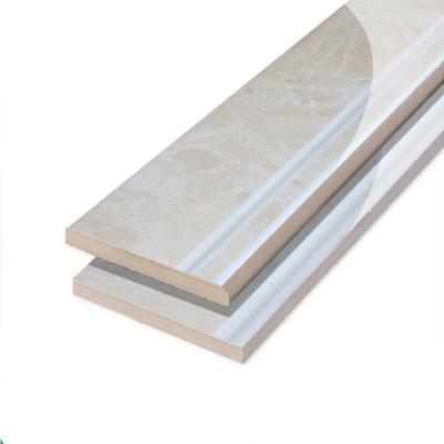 China Glazed Metal Slabs Faux Stone House Carrara Parquet Marble Granite Partiton Wall Recessed Line Floor Skirting Board Slab For Hospital for sale