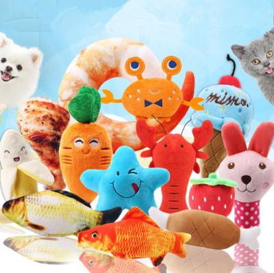 China 2020 Hot Viable Pet Toys 40 Styles Plush Sounding Toys Fruit Dogs And Cats Toys Juguetes Para Mascotas for sale