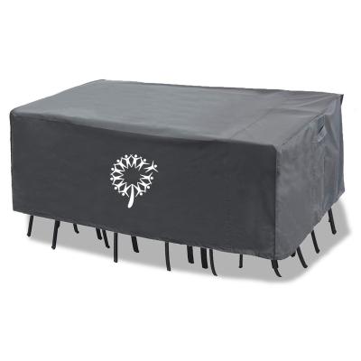 China 600D Waterproof Heavy Duty Waterproof Rectangular Patio Table Cover For Outdoor Furniture Dust Protection for sale