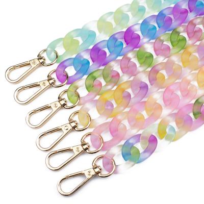 China Fasion MELLON Acrylic Chain Soft Feel Matte Color 20*30 Bag Handle Chain Strap Replacement For DIY Handbags Cross - Body Shoulder Bag for sale