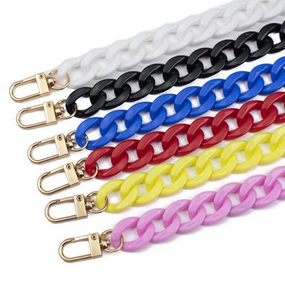 China Fasion MELLON 17x23mm Acrylic Candy Color Bag Handle Chain Strap Replacement For DIY Handbags Cross - Body Shoulder Bags for sale