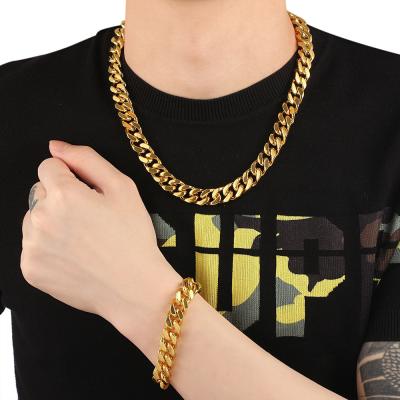 China Male Hiphop MELLON Pride Stainless Steel Cuban Link Necklaces Chain Miami Stainless Steel Necklace Hip Hop Chain for sale