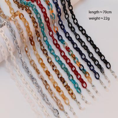 China Fasion MELLON fashion chain necklace colorful accessories glass o-shape acrylic masking anti-lost chain chain for sale