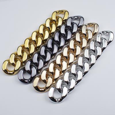 China High Quality Plastic MELLON 35x40mm Gold Slippers Waist Chain ABS Plastic Thick Bag Chain UV Plated Thick Chain Accessories for sale