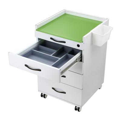 China Modern Dental Furniture Medical Cabinet Movable Trolley 5 Drawers For Dental Clinic for sale