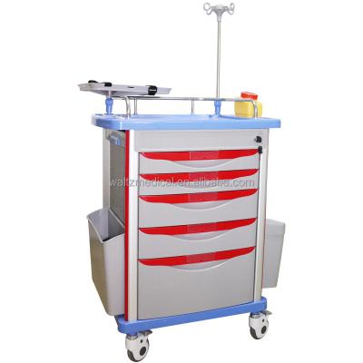 China Good Price Modern Emergency Medical Equipment Crash Cart Provides Functional Workstation For Treatment Hospital Anesthesia Cart for sale