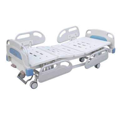 China Durable+adjustable+Mobile Trolley Bed For Inpatient Medical Equipments 2 Cranks Manual Hospital Bed for sale