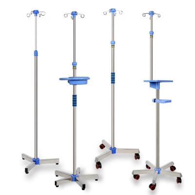 China Modern Removable Stainless Steel Infusion Iv Pole Portable Drip Rack for sale