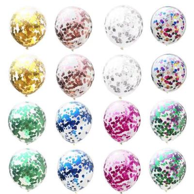 China Celebration supply 12inch confetti balloon wholesale trasnparent facorty decoration for sale