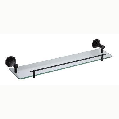 China Modern Bathroom Wall Mounted Oil Rubbed Bronze Single Glass Shelf for sale