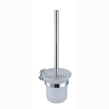 China Modern Bathroom Chrome Wall Mounted Polished Brass Toilet Brush Holder for sale