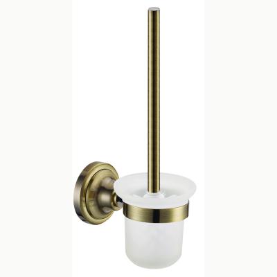 China Modern Hotel Bathroom Toilet Home Brass Wall Mounted Brush Holder for sale