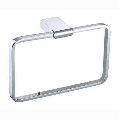 China Modern Bathroom Accessories Rectangle Brass Towel Ring for sale