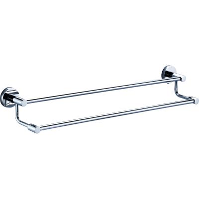 China Modern Bathroom Accessories Stainless Steel Wall Mounted Double Towel Rack for sale