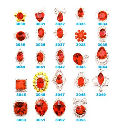 China 3D Nail Art Charms China Supplies Red Gems 3D Nail Art Charms, Wedding Nails, Valentine's Day Nail Charms for sale