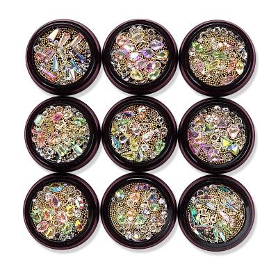 China Nail Charms Mixed Art Gems Rhinestones Diamonds Crystals Nail Beads for DIY Decor Decorations Accessories for sale