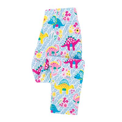 China 2021 Breathable Autumn Casual Cotton Cartoon Printing Stretch Kids Girl Leggings for sale