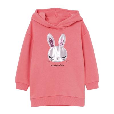 China Autumn New Breathable Spring And Cotton Rabbit Printing Long Sleeve Kids Girl Dresses for sale