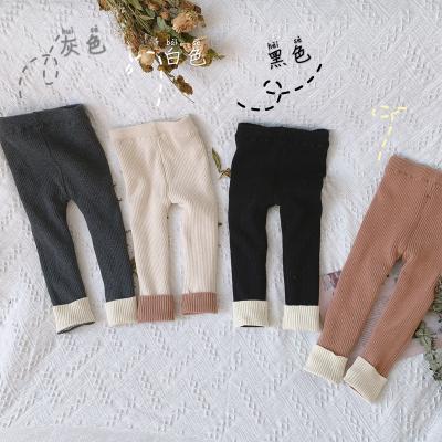 China 2021 New Girls More Breathable Autumn Elasticity Winter Velvet Cotton Children Leggings for sale