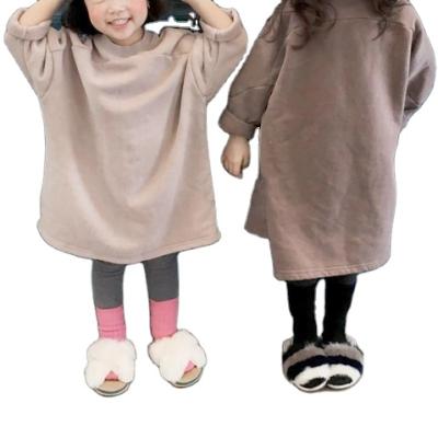 China Breathable Winter Printed Letter Round Collar Sweater Long Sleeve Little Girls Plain Fleece for sale