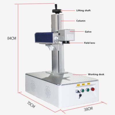 China Air Cooled Metal Laser Engraving Machine Metal Color Fiber Laser Marking Machine Portable Smart Gold 20w 30w 50w for sale