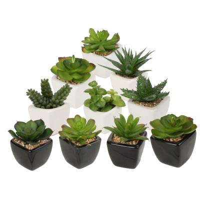 China New Design Rustic Diy Succulents Fake Mini Plant Outdoor Wholesale Mini Artificial Potted Decor Succulents for sale