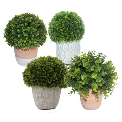 China Home Office Modern Mini Potted Artificial Topiary Tree Decorations 7