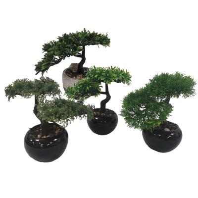 China Mini Potted Home Office Modern Decoration Faux Tree Plants Artificial Bonsai Tree for sale