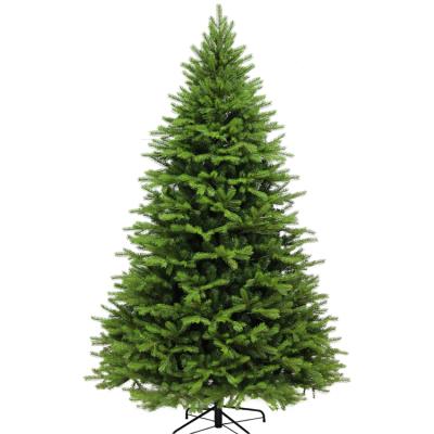 China PVC Heads 2350 7.5 Feet 5 Fork PE Mixed Pine Full Artificial Christmas Tree, Green, With Stand Bracket for sale