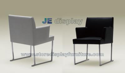 China China Fashion reception chair by Fiber fabric and Glossy Stainless steel tube legs for sale