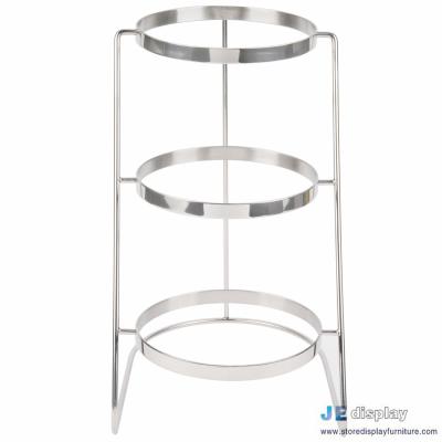 China High quality 1.5MM stainless steel  Tabletop Display and Decoration 3 Tier Cascading  Display Risers and Display Stands for sale