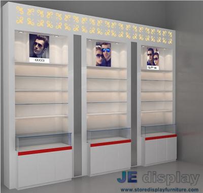 China Manufacturers Direct selling glasses accessories Storage Wall display showcase display cabinets eyeglasses wooden counte for sale