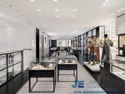 China Mixed selling Store Interior display cabinets and showcase for clothes, handbags, shoes, clothing and jewelry for sale