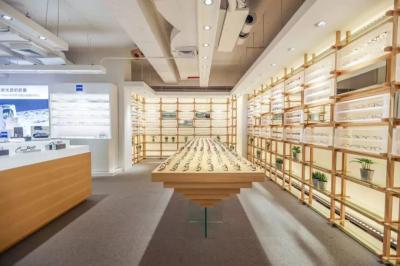 China Fashion design of Optical glasses shop interior display fxiture by Stainless steel racks with Acrylic shelves and counte for sale