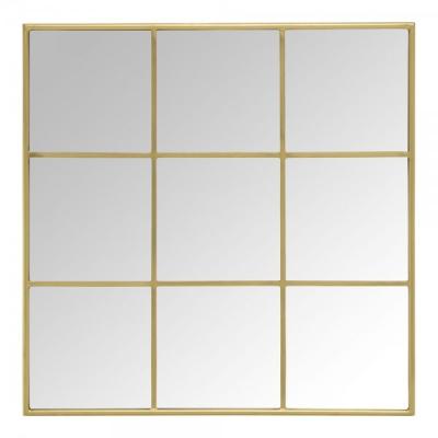 China Metal window frame with mirror in brushed brass stainless steel for Interior construction work for sale