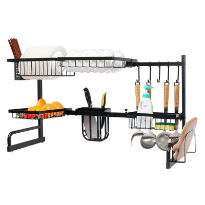 中国 Factory directly selling Kitchen racks and holders Retractable rack kitchen counter top storage rack dishes drain rack 販売のため