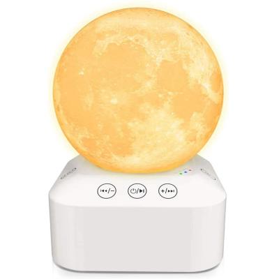 China ABS+PVC For Sleeping Baby With Moon Lamp Light USB Rechargeable Aid Sleep White Noise Machine for sale