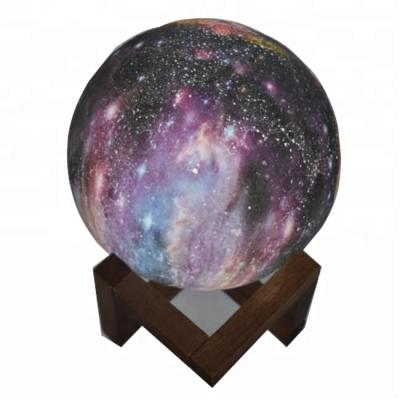 China TOUCH KEY 15cm Starry Sky Painted Moon Lamp Christmas Gift LED Lamp Best Lunar Moon 3D Moonlight for sale