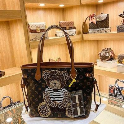 China PORTABLE Buno Bear Brand Fashion Designer Shoulder Bag Pu Leather Large Capacity Luxury Tote Bags Handbags For Women for sale