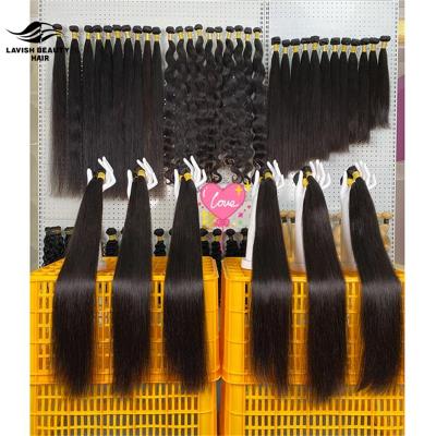 China Lavishbeauty RTS Cuticle Aligned Silky Straight Wave Virgin Hair, Raw Cambodian Hair Vendor Free Sample Wholesale Hair Bundles for sale