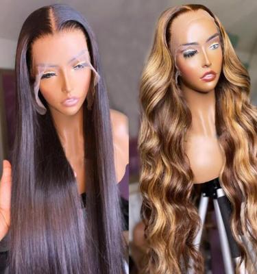 China Wholesale Hd Lavishbeauty Body Wave Brazilian Hair Lace Front Wig Virgin Hair Cuticle Aligned Full Lace Wig 13x6 Lace Frontal Wig for sale