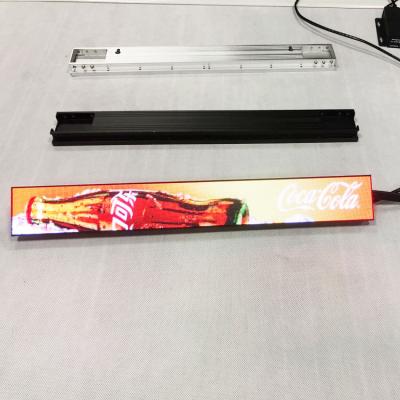 China P1.2 Indoor Digital Led Signage Tags Ticker Banner Shelf Led Display Screen For Supermarket Shelftalkers for sale