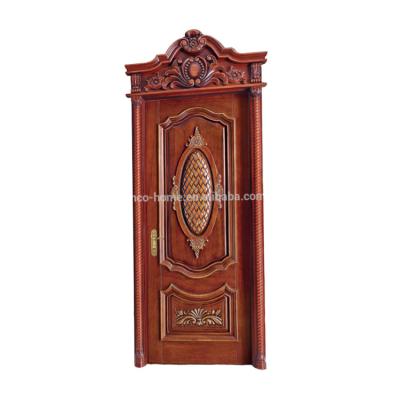 China Swing High End Solid Wood Luxury Door With Carving for sale