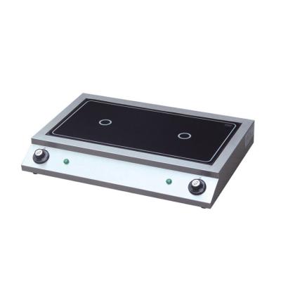 China 2 Burner Induction Cooktop / Commercial Induction Cooker 3.5kw * 2  5kw * 2 for sale