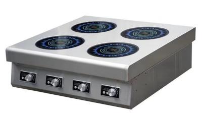 China Commercial 450mm 4 Burner Induction Cooker 380V With Error Mode Indicator Light for sale