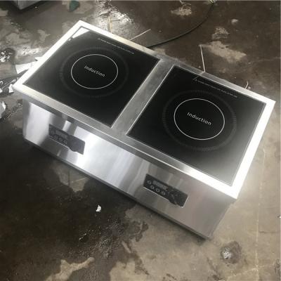 Chine modèle commrcial commercial czc-17O de la fraise-mère 5KW d'inducton de double fraise-mère de chef à vendre