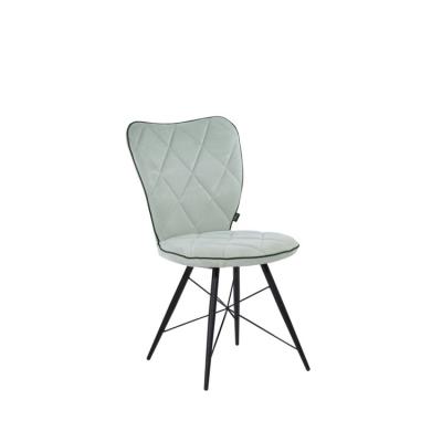 China simple & Modern Luxury Design Indoor Goose Down Dining Chair Kitchen Chair Metal Frame Dining Chair for sale